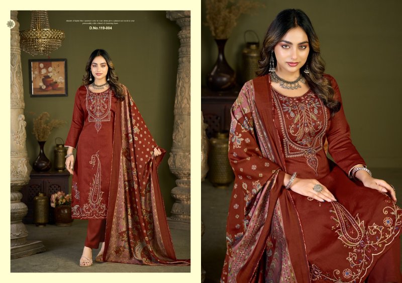 Kalamkari Vol 1 By Radhika Azara Jam Cotton Dress Material 